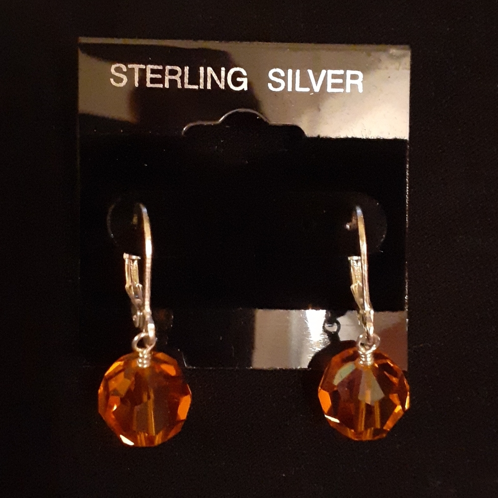 .925 Swarovski Crystal Pierced Earrings A105